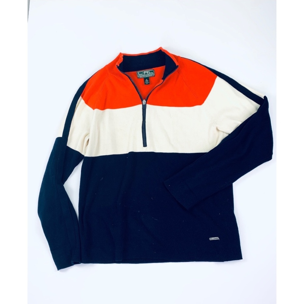 L-RL Ralph Lauren Active Color Block Sweater